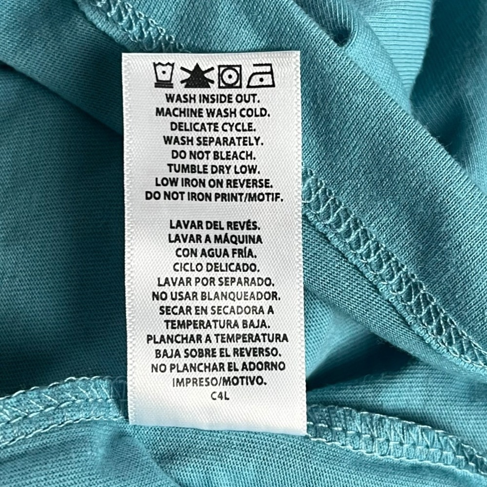 365 Kids from Garanimals Long Sleeve Ruffle Tee Girls 8 Aqua Positive Influencer - Picture 8 of 15